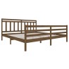 Cadre de lit sans matelas marron miel bois massif 200x200 cm 