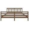 Cadre de lit sans matelas marron miel bois massif 200x200 cm 
