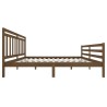 Cadre de lit sans matelas marron miel bois massif 200x200 cm 