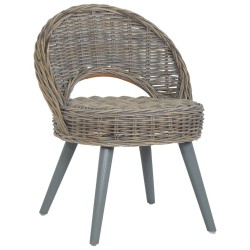 Chaise de canapé rotin kubu gris 