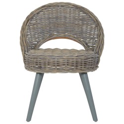 Chaise de canapé rotin kubu gris 