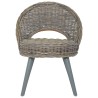 Chaise de canapé rotin kubu gris 