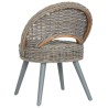 Chaise de canapé rotin kubu gris 