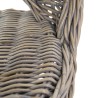 Chaise de canapé rotin kubu gris 