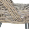 Chaise de canapé rotin kubu gris 