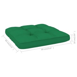 Chaise de jardin avec coussins vert Bois de pin imprégné 