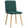 Chaises à manger lot de 4 vert foncé tissu 