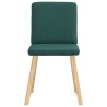 Chaises à manger lot de 4 vert foncé tissu 
