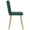 Chaises à manger lot de 4 vert foncé tissu 