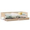 Lit de jour avec tiroirs sans matelas 80x200 cm bois massif 