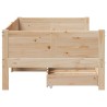 Lit de jour avec tiroirs sans matelas 80x200 cm bois massif 