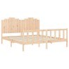Cadre de lit sans matelas bois de pin massif 