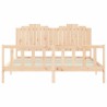 Cadre de lit sans matelas bois de pin massif 