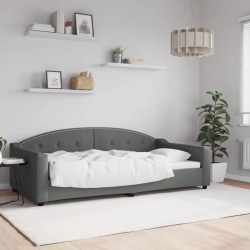 Lit de repos gris foncé 100x200 cm tissu 