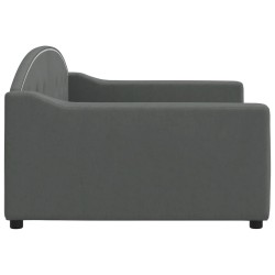 Lit de repos gris foncé 100x200 cm tissu 