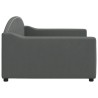 Lit de repos gris foncé 100x200 cm tissu 