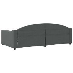 Lit de repos gris foncé 100x200 cm tissu 
