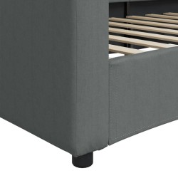Lit de repos gris foncé 100x200 cm tissu 