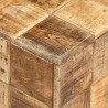Tables basses 2 pcs avec design de blocs Bois de manguier brut 