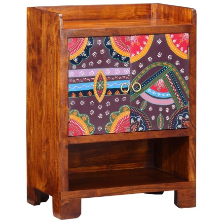 Meuble à chaussures 55x35x75 cm en bois solide d'acacia 