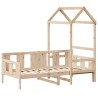 Lit de jour avec toit sans matelas 80x200 cm bois massif 