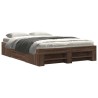 Cadre de lit sans matelas chêne marron 135x190 cm 