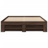 Cadre de lit sans matelas chêne marron 135x190 cm 