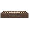 Cadre de lit sans matelas chêne marron 135x190 cm 