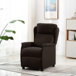 Fauteuil inclinableMarron foncé 67,5x93,5x101,5 cm Tissu 