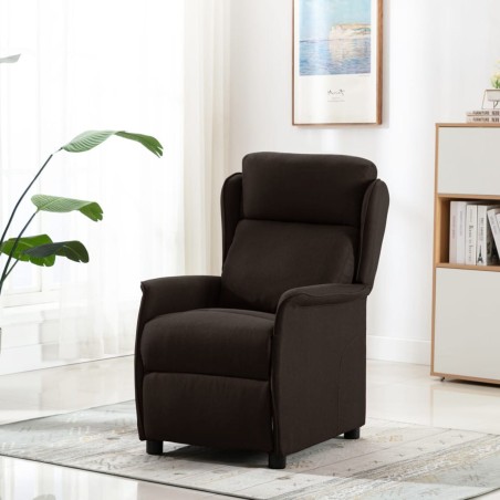 Fauteuil inclinableMarron foncé 67,5x93,5x101,5 cm Tissu 
