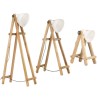 Lampadaires 3 pcs Blanc E27 Bois de manguier massif 
