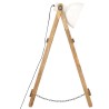 Lampadaires 3 pcs Blanc E27 Bois de manguier massif 