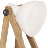 Lampadaires 3 pcs Blanc E27 Bois de manguier massif 