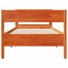 Cadre de lit sans matelas cire marron 75x190 cm bois pin massif 