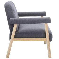 Canapé à 2 places Tissu Gris foncé 