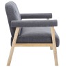 Canapé à 2 places Tissu Gris foncé 