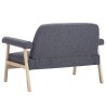 Canapé à 2 places Tissu Gris foncé 