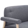 Canapé à 2 places Tissu Gris foncé 