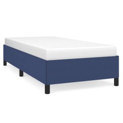 Cadre de lit sans matelas bleu 80x200 cm tissu 