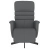 Fauteuil inclinable avec repose-pieds gris similicuir 
