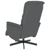 Fauteuil inclinable avec repose-pieds gris similicuir 