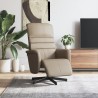 Fauteuil inclinable avec repose-pieds cappuccino similicuir 