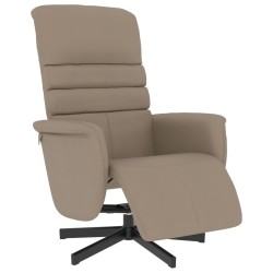Fauteuil inclinable avec repose-pieds cappuccino similicuir 