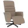Fauteuil inclinable avec repose-pieds cappuccino similicuir 