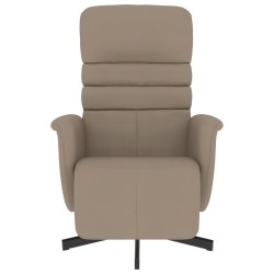 Fauteuil inclinable avec repose-pieds cappuccino similicuir 