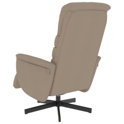 Fauteuil inclinable avec repose-pieds cappuccino similicuir 