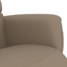 Fauteuil inclinable avec repose-pieds cappuccino similicuir 