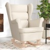 Chaise à bascule blanc 74x90x102 cm lin 