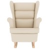 Chaise à bascule blanc 74x90x102 cm lin 