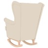 Chaise à bascule blanc 74x90x102 cm lin 